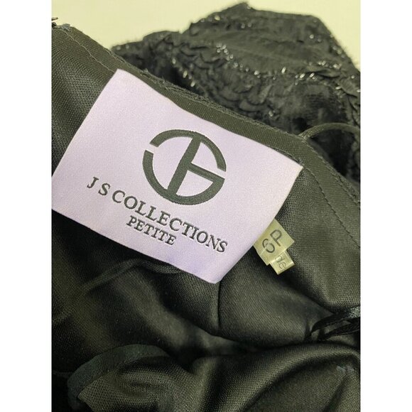 JS COLLECTIONS Black Lace Cocktail Dress 6 Petite Whimsigoth Fairy Grunge Y2K 90 - Picture 3 of 14